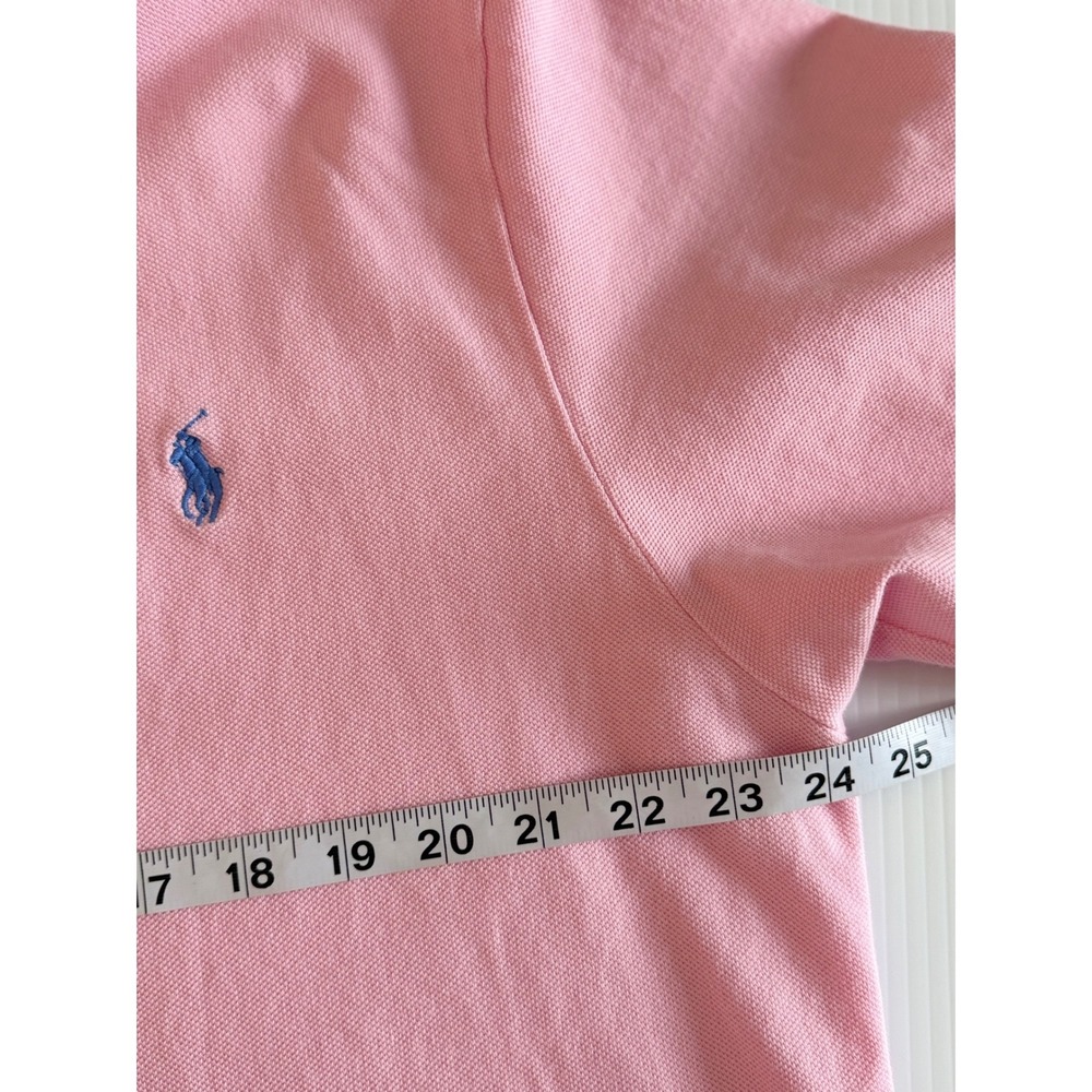 Polo‎ Ralph Lauren Mens XLT Pink Short Sleeve Pique Polo Shirt Blue Pony Logo - Picture 5 of 6